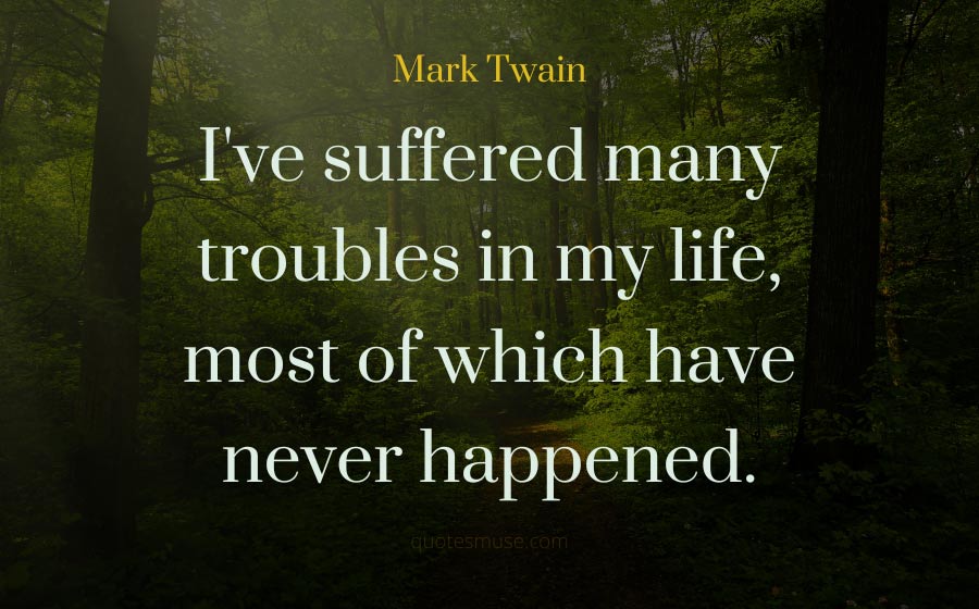 mark twain worry quote-