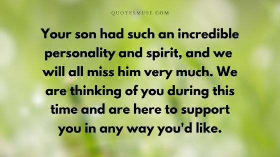 words of sympathy for the loss of a grown son