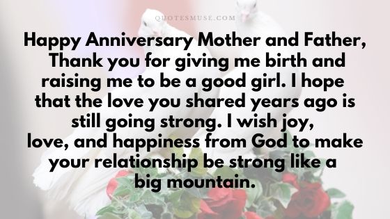 Happy Anniversary Mom and Dad from Daughter