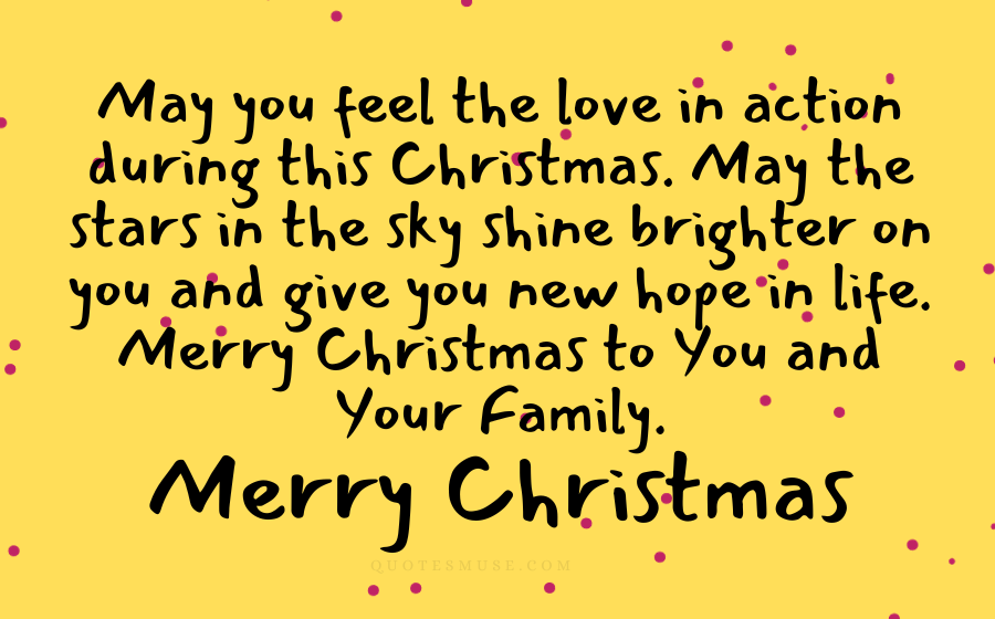 Merry Christmas to you and your family